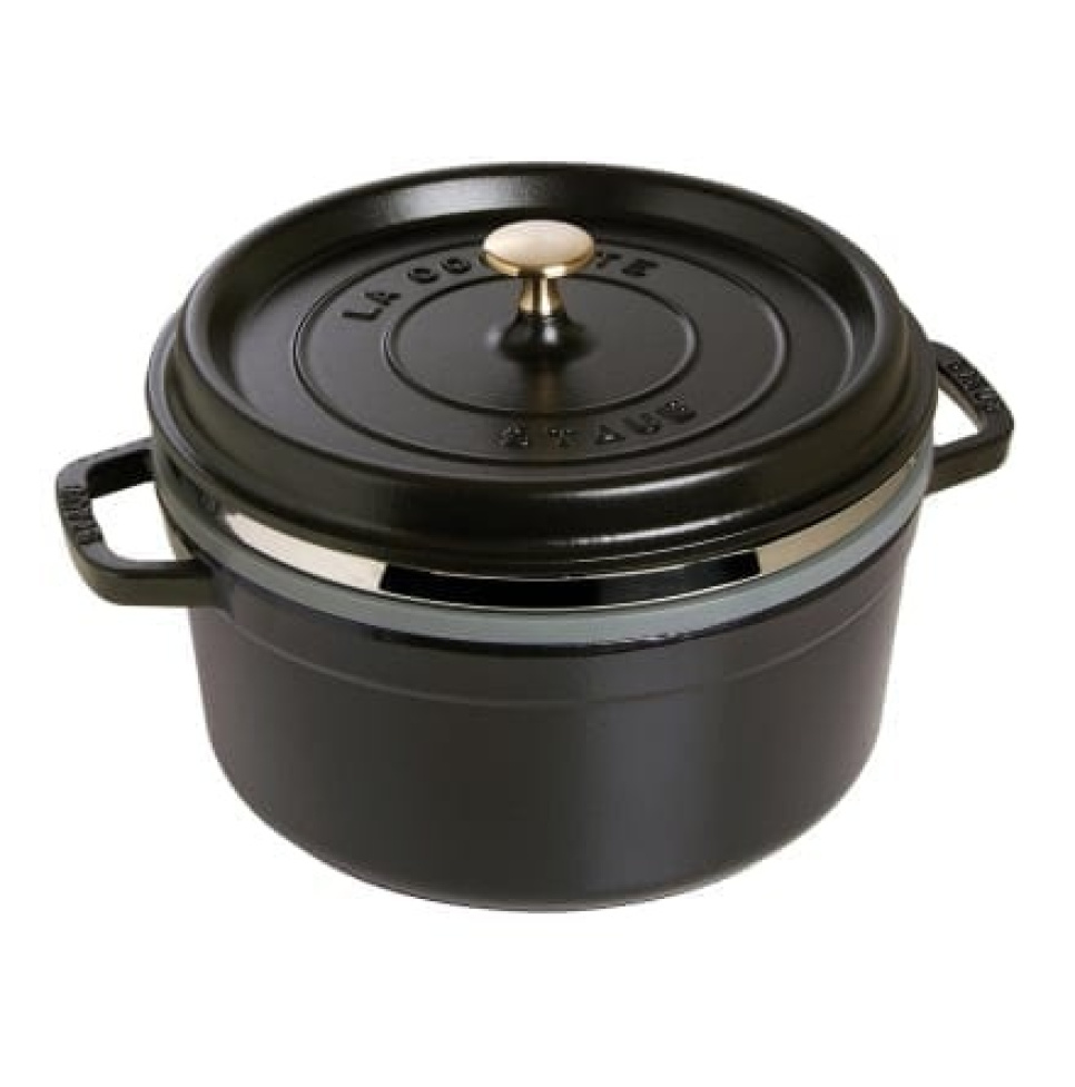 Gjutjärnsgryta med ånginsats, 26 cm, 5,2 liter, Svart - Staub i gruppen Matlagning / Kastruller & Grytor / Grytor hos The Kitchen Lab (1418-12944)