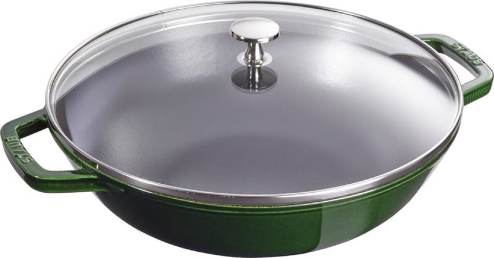 Wok med glaslock, 30 cm, grön - Staub i gruppen Matlagning / Stekkärl / Wokpannor hos The Kitchen Lab (1418-13059)