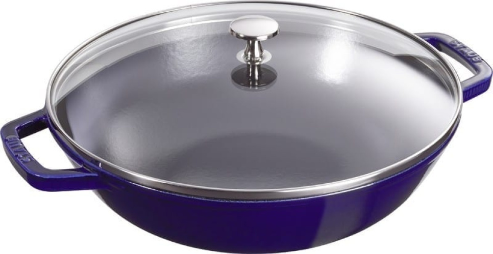 Wok med glaslock, 30 cm, blå - Staub i gruppen Matlagning / Stekkärl / Wokpannor hos The Kitchen Lab (1418-13061)