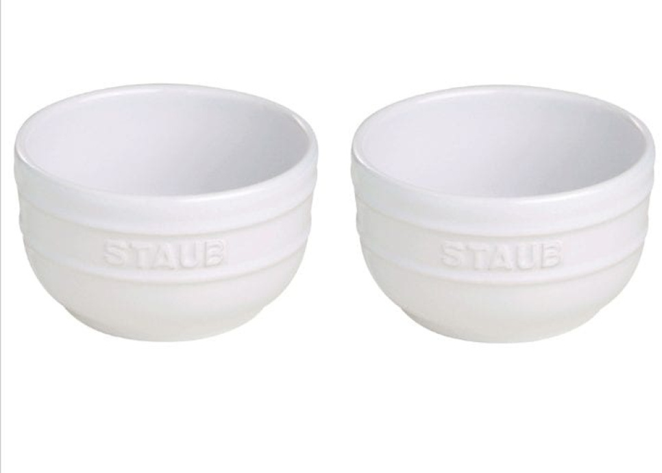 Ramekin i stengods, 2-pack, 8cm, Vit - Staub i gruppen Dukning / Annat för Dukning & Servering / Ramekins hos The Kitchen Lab (1418-13525)