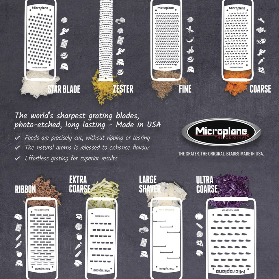Rivjärn, Master, med handtag av valnötsträ - Microplane