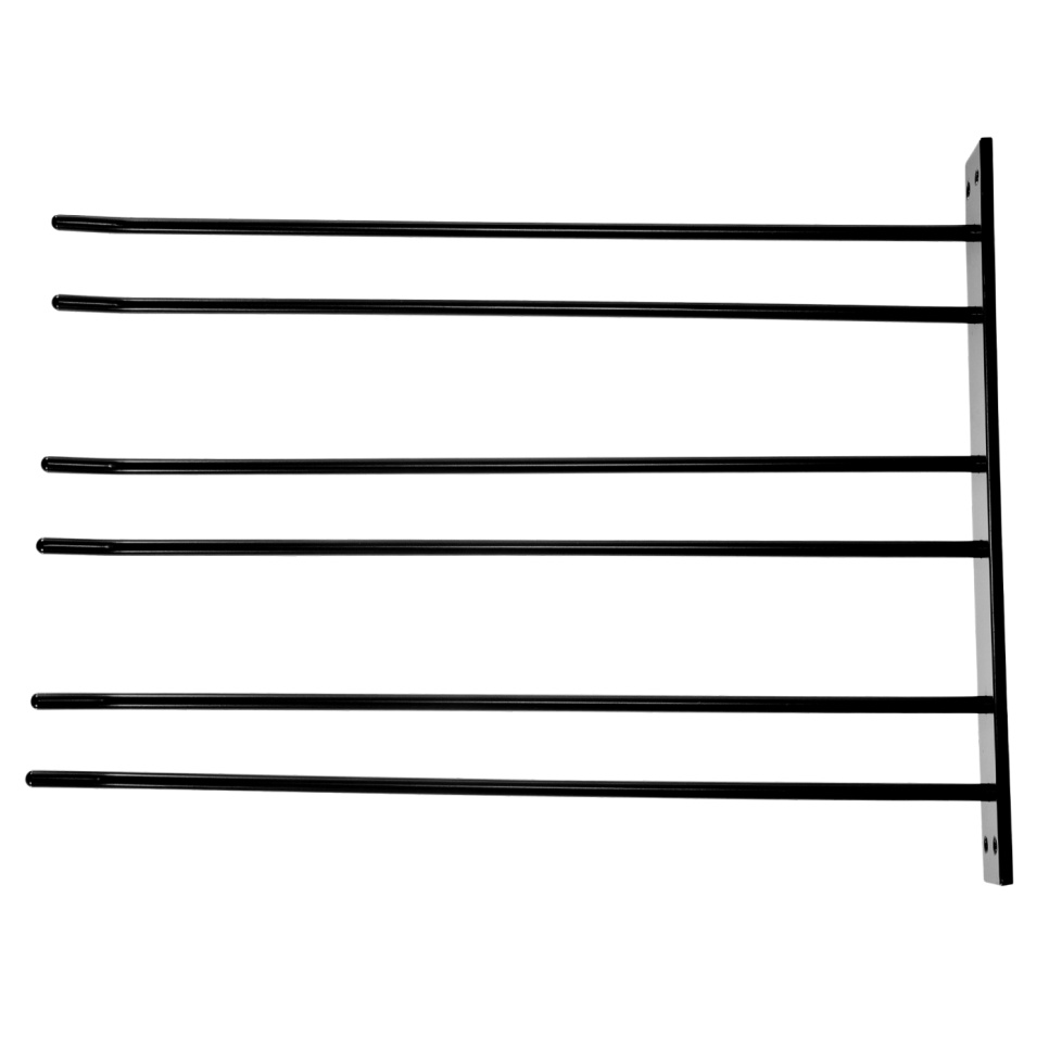 Glashängare för väggmontage - Hippie de Luxe - Svart, 12 st glas