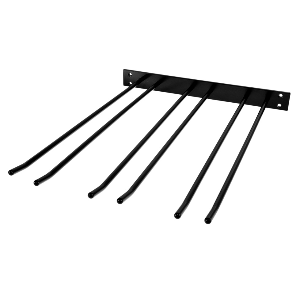 Glashängare för väggmontage - Hippie de Luxe - Svart, 12 st glas