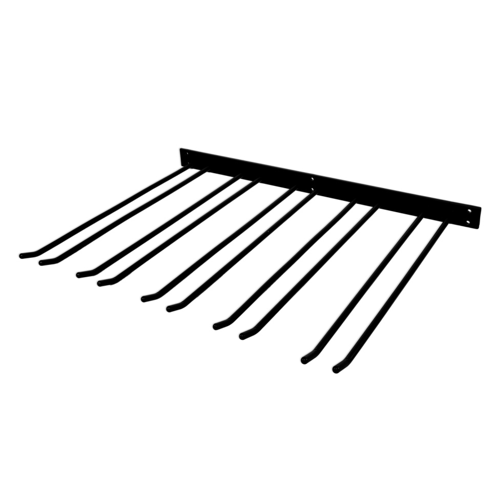 Glashängare för väggmontage - Hippie de Luxe - Svart, 20 st glas