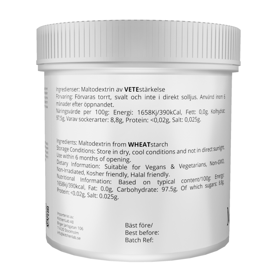 Maltodextrin, 1000g - The Kitchen Lab Maltodextrin, 1000g - The Kitchen Lab