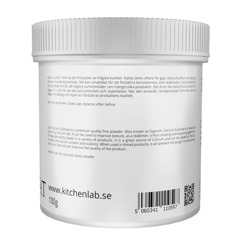 Kalciumsulfat (E516), 100g - The Kitchen Lab Kalciumsulfat (E516), 100g - The Kitchen Lab