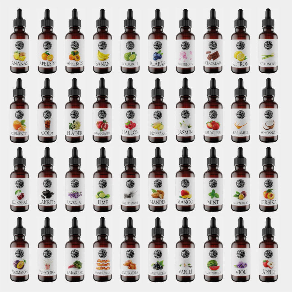 Smakdroppar, 30 ml, flera smaker - The KitchenLab i gruppen Matlagning / Kryddor & Smaksättare hos The Kitchen Lab (1429-16778)