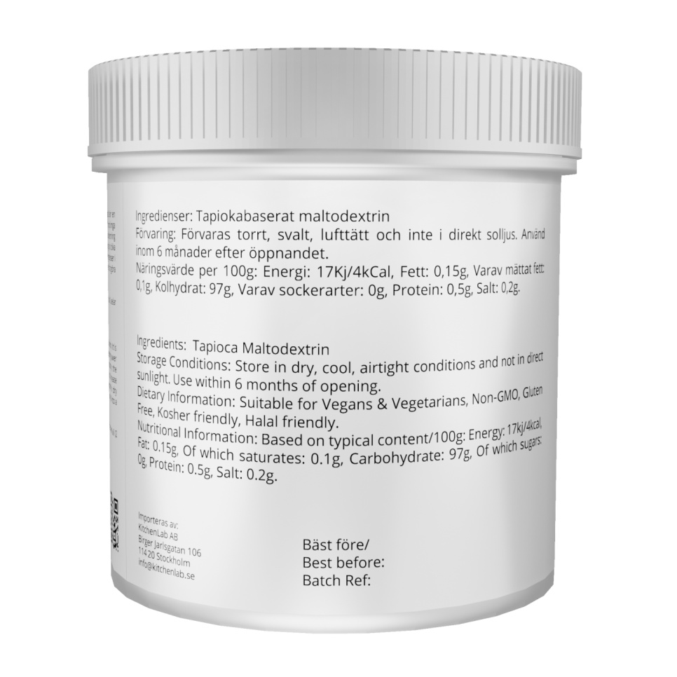 Zorbit (tapiokabaserat maltodextrin) - The Kitchen Lab