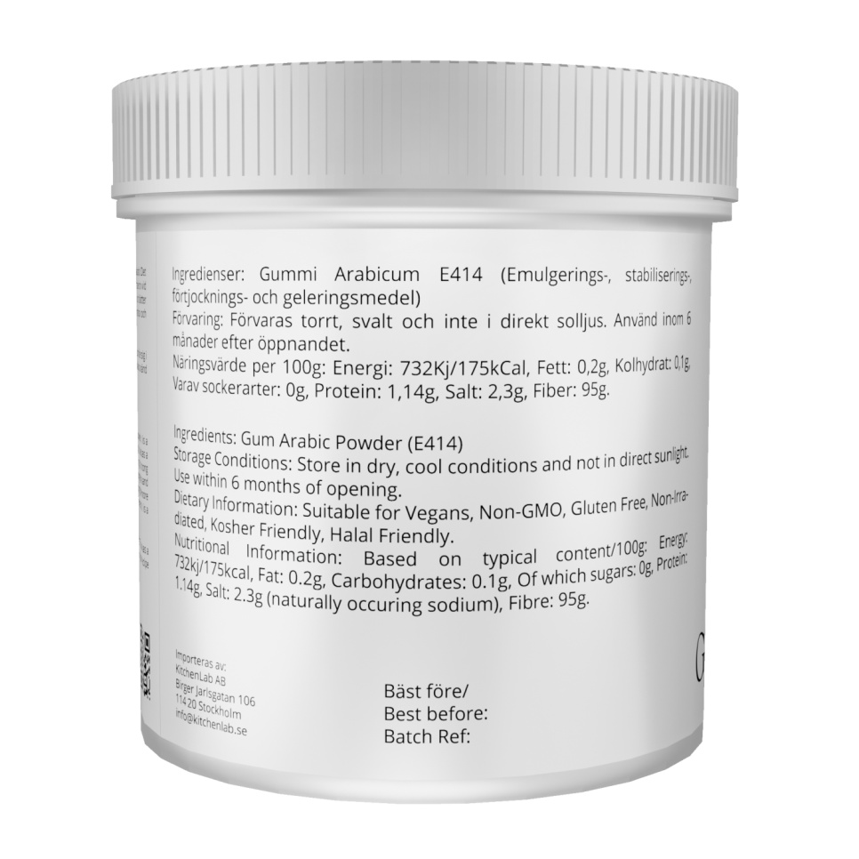 Gummi Arabicum, (E414) - The Kitchen Lab Gummi Arabicum, (E414) - The Kitchen Lab