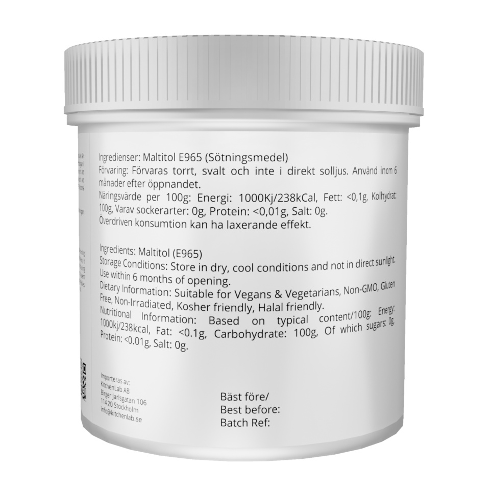Maltitol (E965) - The Kitchen Lab - 250 g