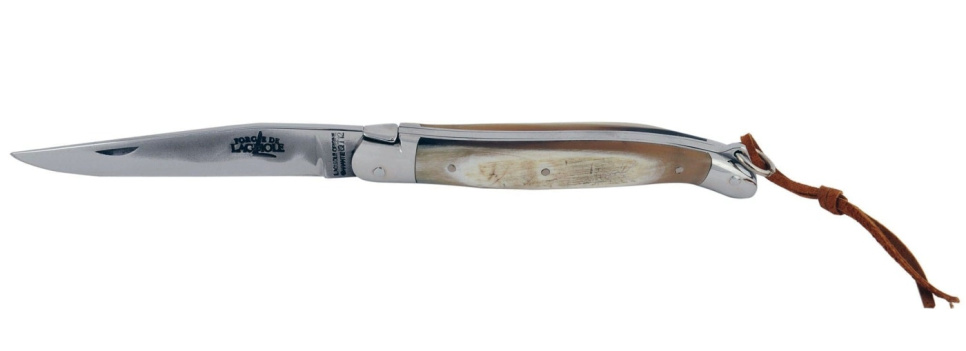 Matkniv med fällbart blad - handtag i kohorn i gruppen Dukning / Bestick / Knivar hos The Kitchen Lab (1446-17101)