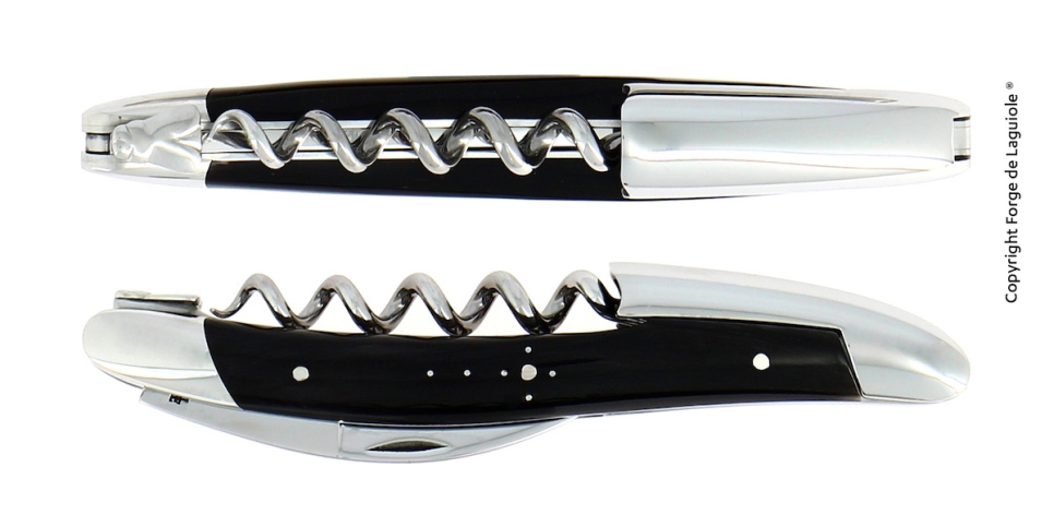 Sommelierkniv av Mörkt Horn, blank, Tradition - Forge de Laguiole i gruppen Bar & Vin / Vintillbehör / Kyparknivar & Vinöppnare hos The Kitchen Lab (1446-24040)