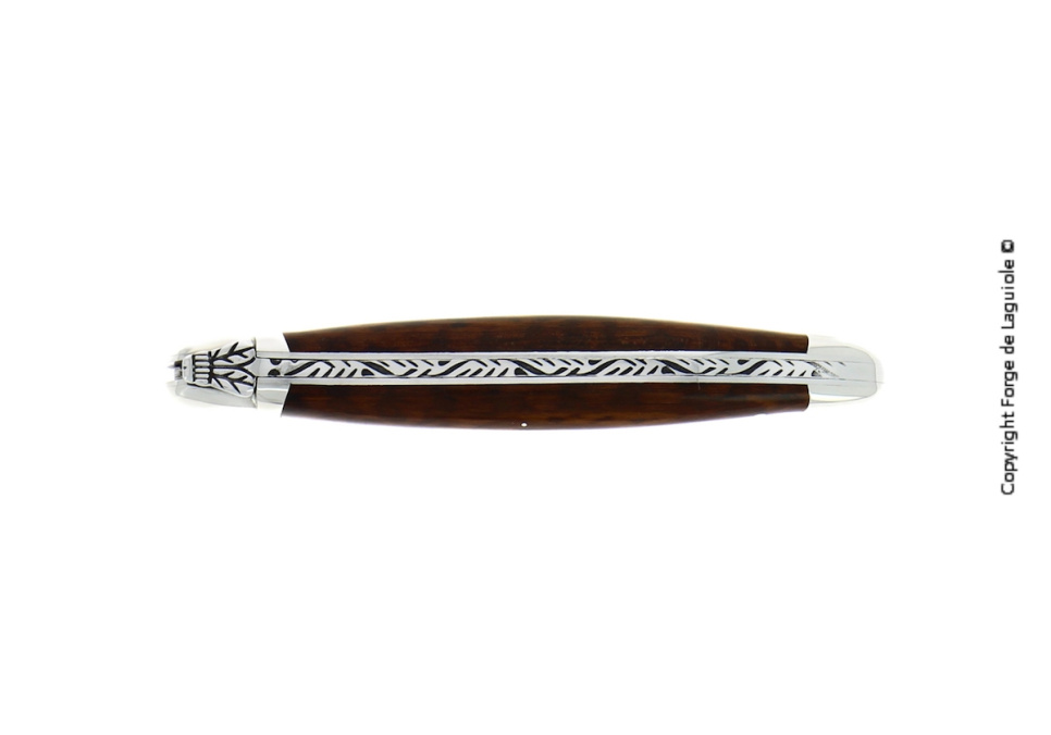 Fällkniv, 12 cm, Handtag av Snakewood, blank, Tradition - Forge de Laguiole