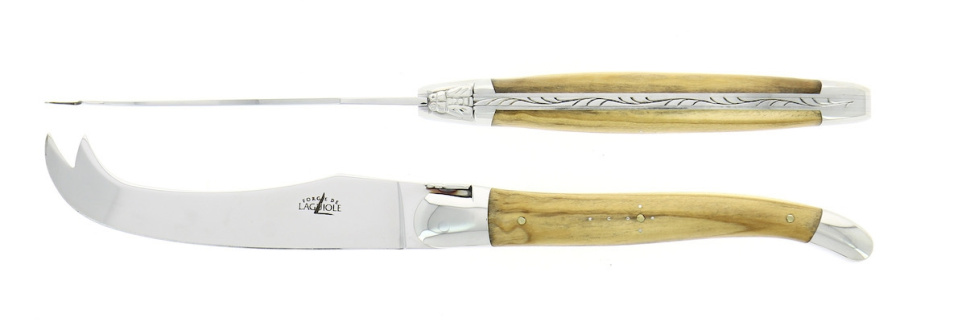 Ost-set, Handtag av Oliv, blank, Tradition - Forge de Laguiole