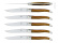 Sex knivar, Handtag av Pistage, blank, Tradition - Forge de Laguiole