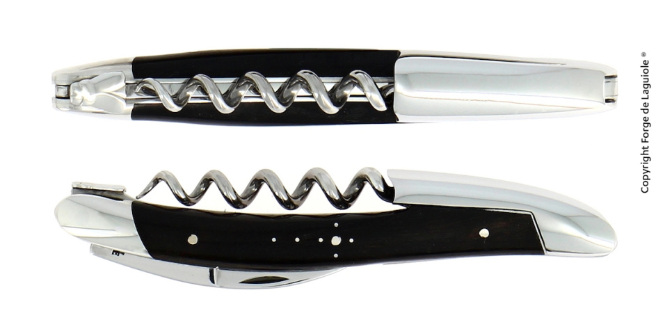 Sommelierkniv av Ebenholts, blank, Tradition - Forge de Laguiole i gruppen Bar & Vin / Vintillbehör / Kyparknivar & Vinöppnare hos KitchenLab (1446-32961)