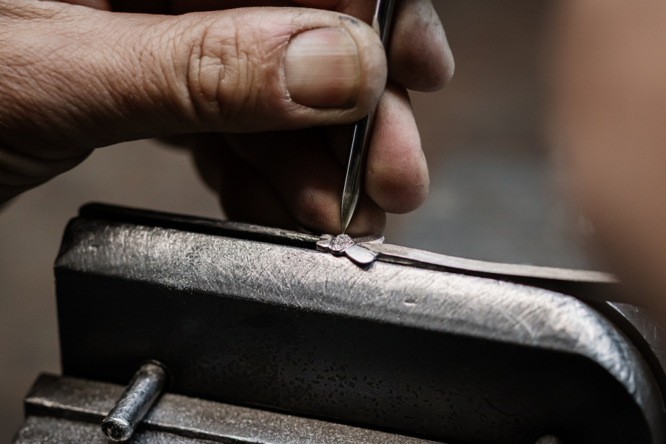 Sommelierkniv av Pistage, damaskerad m dekor, Collection - Forge de Laguiole