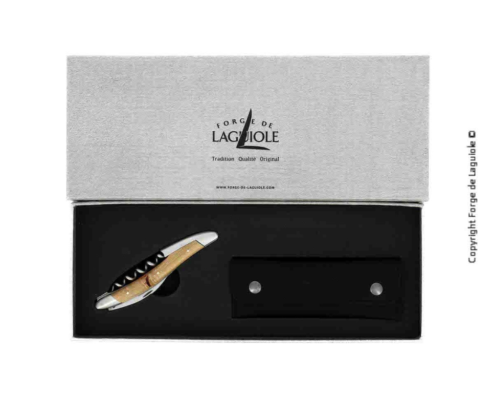 Sommelierkniv av Trä från Vinrankor, damaskerad m dekor, Collection - Forge de Laguiole i gruppen Bar & Vin / Vintillbehör / Kyparknivar & Vinöppnare hos The Kitchen Lab (1446-32975)