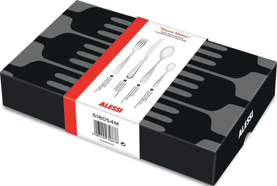 4-delars bestickset ´Nuovo Milano´, helgjuten kniv i gruppen Dukning / Bestick / Bestickset hos The Kitchen Lab (1466-12112)