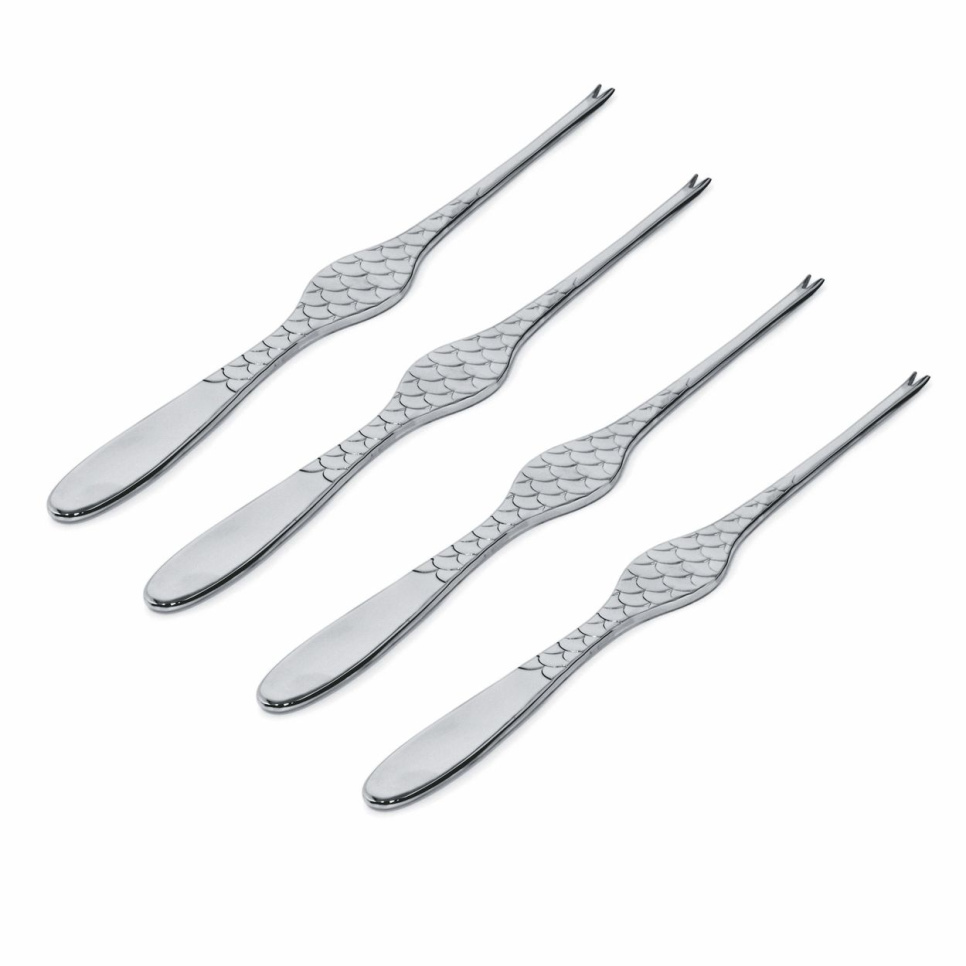 Skaldjursbestick, Colombina Fish, 4-pack-Alessi i gruppen Dukning / Bestick / Skaldjursbestick hos The Kitchen Lab (1466-31412)