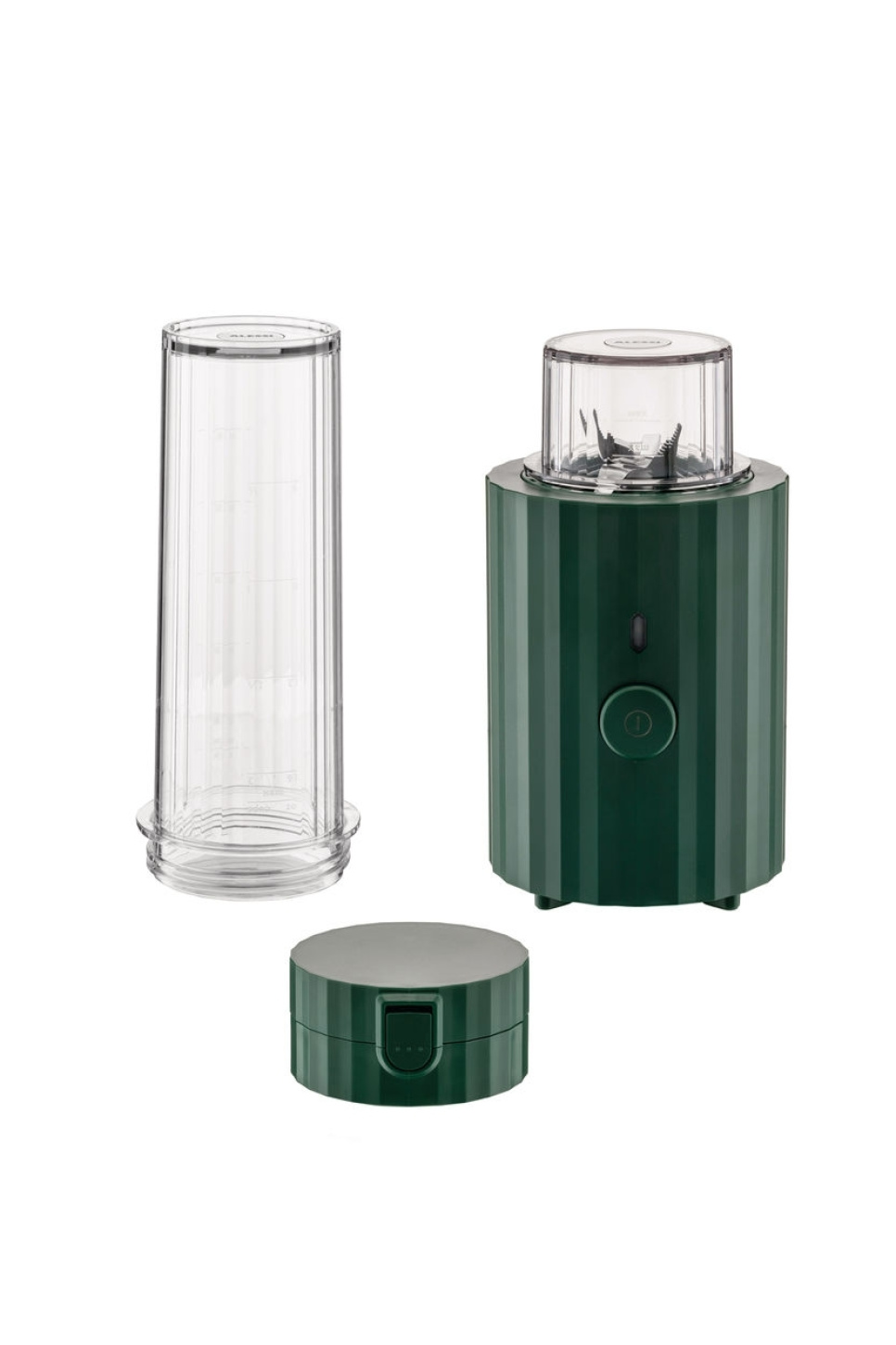 Personal Blender / Minimixer, Plissé, Grön - Alessi i gruppen Köksmaskiner / Blanda & Hacka / Blenders hos The Kitchen Lab (1466-31438)