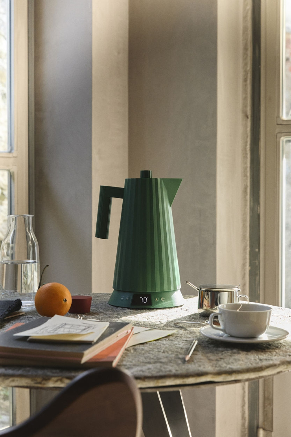 Vattenkokare med temperaturinställning, Plissé, Grön - Alessi