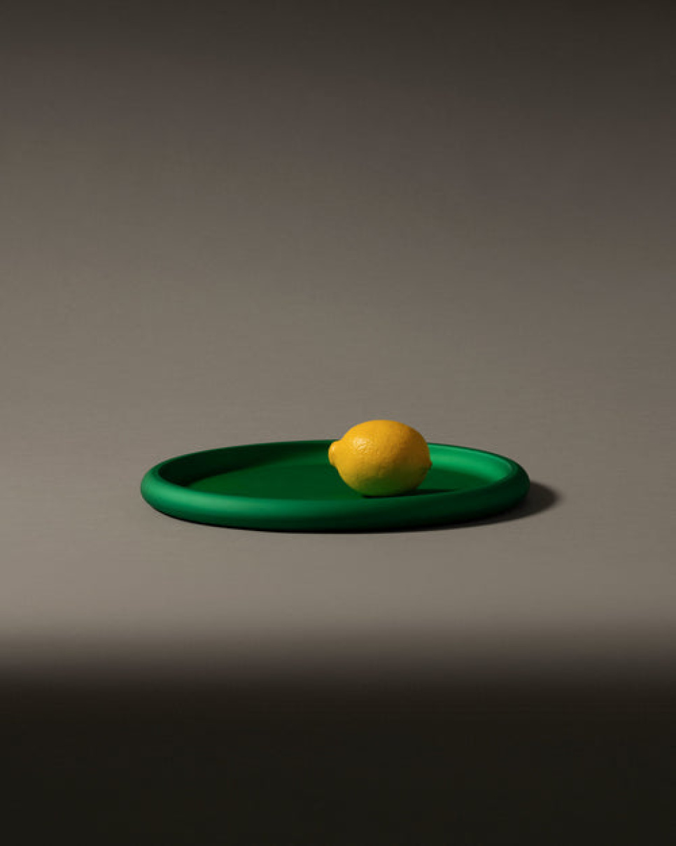 Serveringsfat i anodiserad aluminium, Discolo - Alessi - Grön