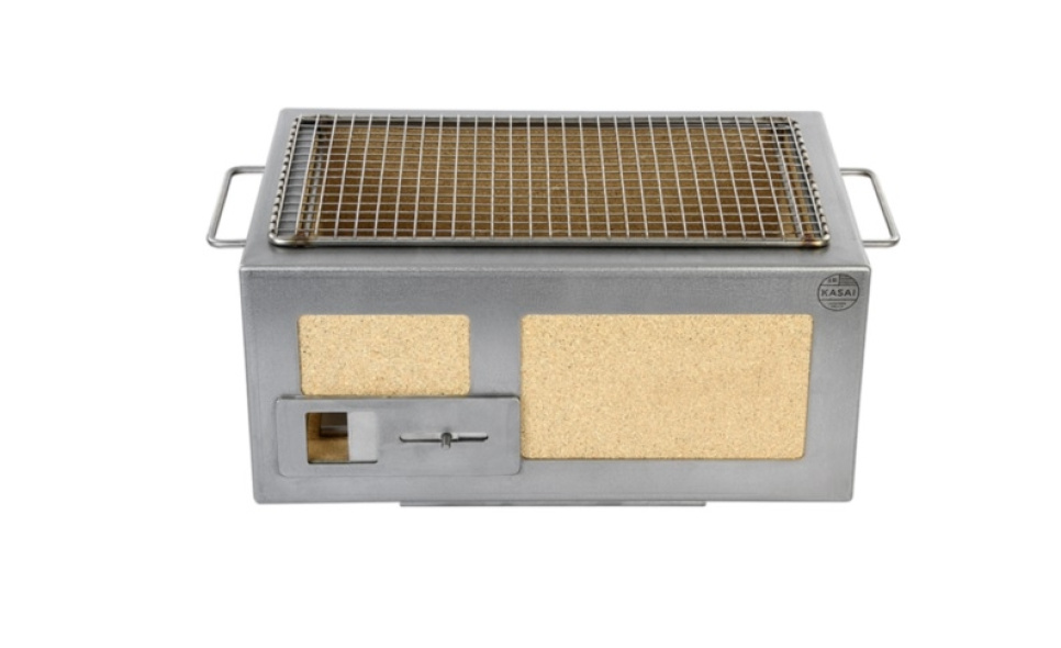 Bordsgrill/Konrogrill med rostfri ram, Little 41 x 27 cm - Kasai