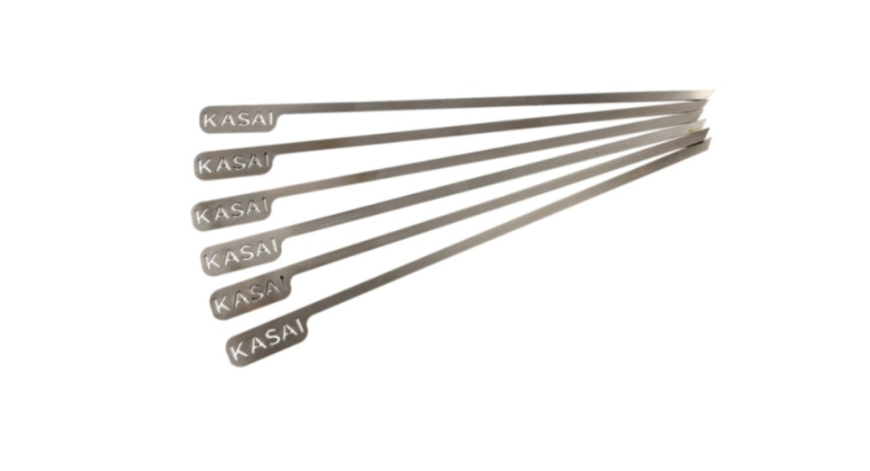 Platta grillspett, 45cm, 6-pack - Kasai i gruppen Grillar, Spisar & Ugnar / Grilltillbehör / Grillspett hos KitchenLab (1512-29535)