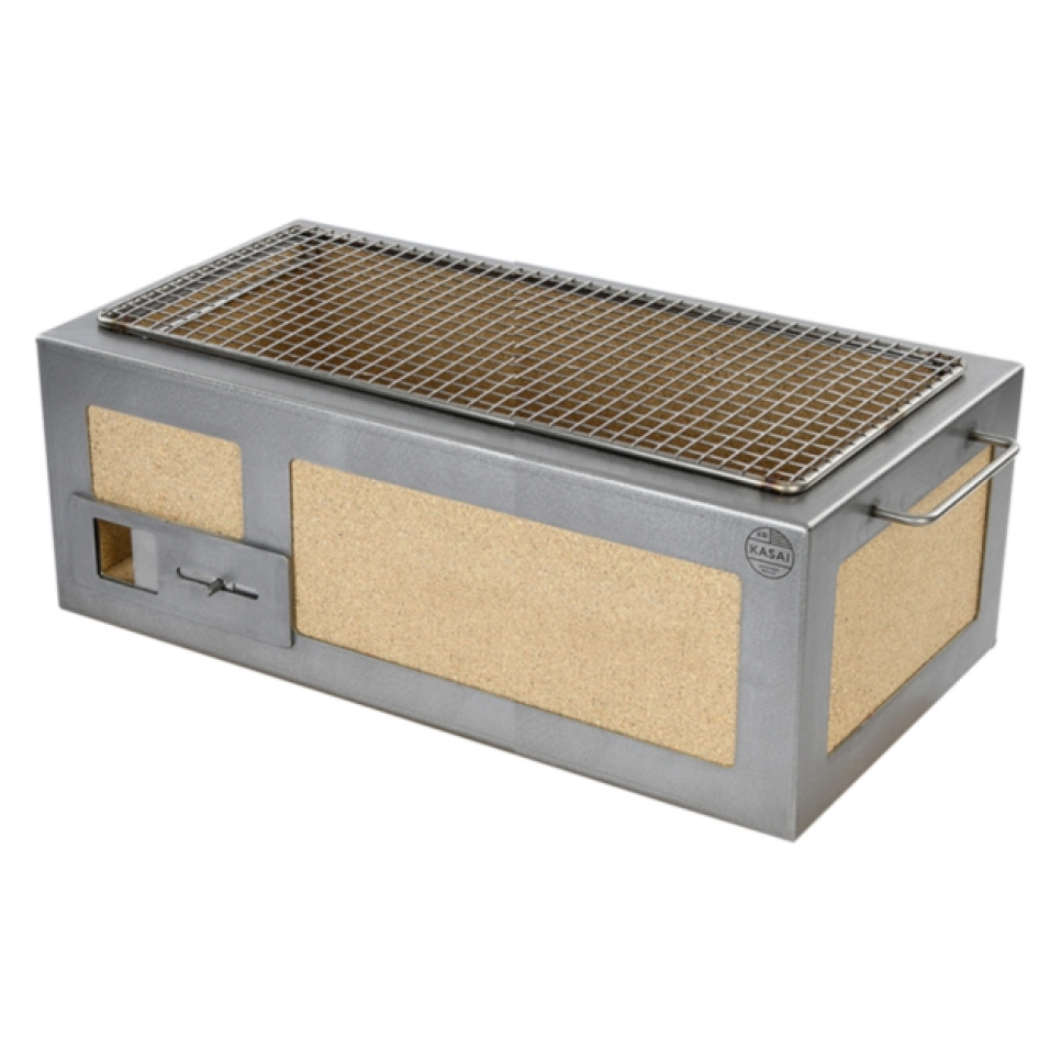Bordsgrill/Konrogrill med rostfri ram, Medium Long 54 x 26,5 cm - Kasai i gruppen Grillar, Spisar & Ugnar / Grillar / Bordsgrillar hos The Kitchen Lab (1512-31945)