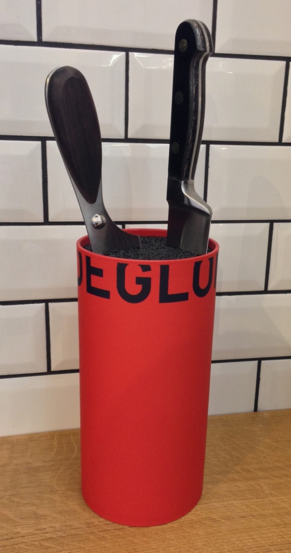 Runt knivställ 22x11cm, Rött - Déglon i gruppen Matlagning / Köksknivar / Knivförvaring / Knivställ hos The Kitchen Lab (1525-14232)