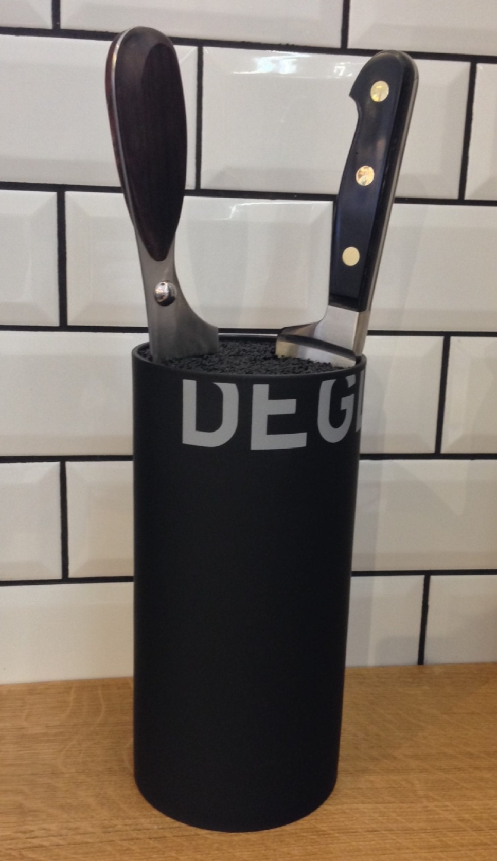 Runt knivställ 22x11cm, Svart - Déglon i gruppen Matlagning / Köksknivar / Knivförvaring / Knivställ hos KitchenLab (1525-14233)