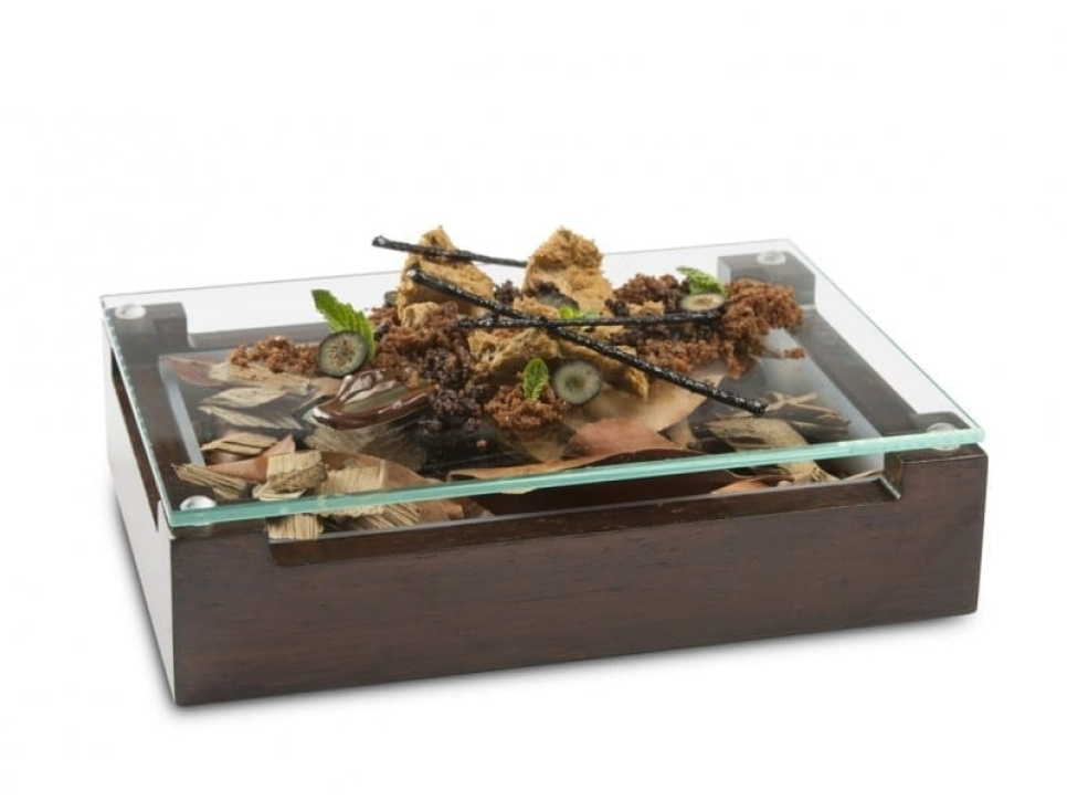 Valnötsträlåda för servering - 100% chef