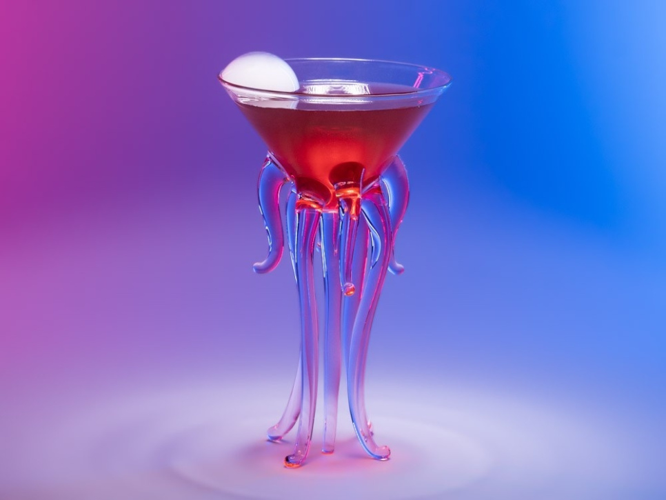 Glasbägare, Medusa, Rosa, 20 cl - 100% Chef