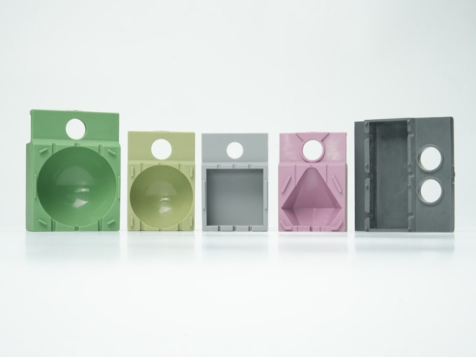 Formset med 30 silikonformar, 6 x 5 cm Diamant till Alinia klarismaskin - 100% Chef