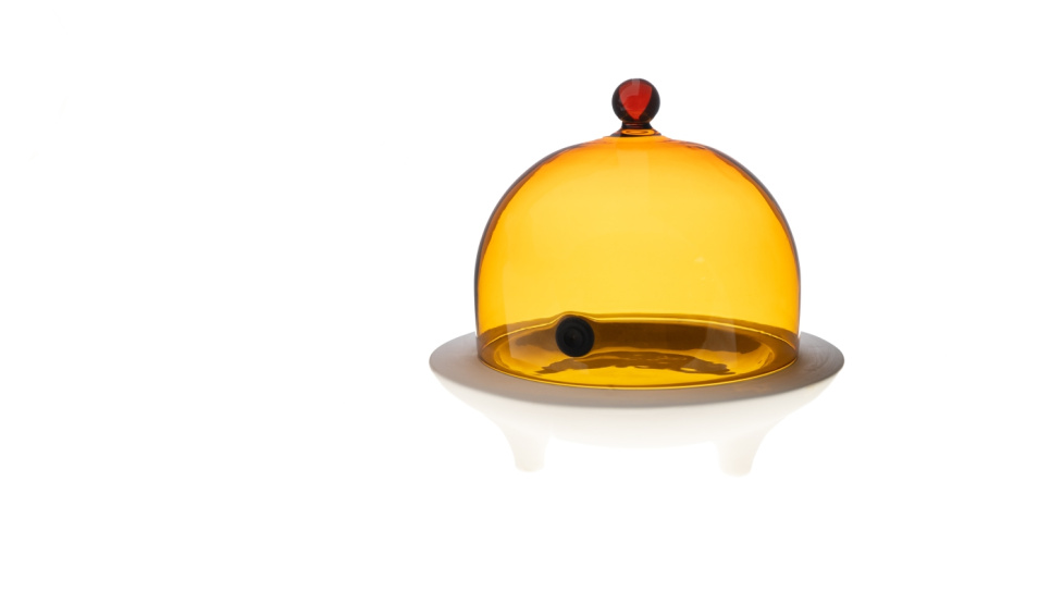 Glascloche för rökpistol ø18 cm, Amber - 100% Chef