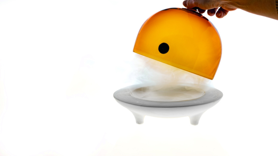 Glascloche för rökpistol ø18 cm, Amber - 100% Chef