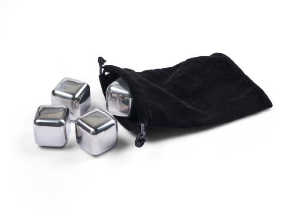 Whiskystenar i rostfritt stål, 4-pack - Funktion i gruppen Bar & Vin / Barutrustning / Isformar hos KitchenLab (1544-28261)