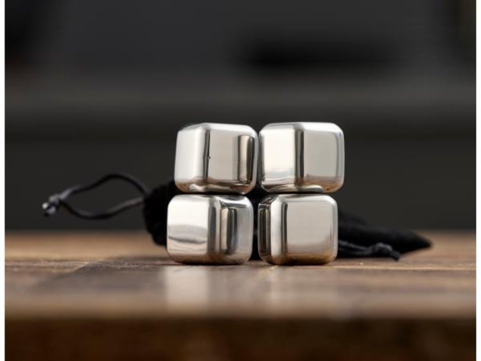 Whiskystenar i rostfritt stål, 4-pack - Funktion