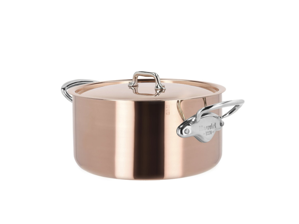 Grytset med lock, 10-delar, Koppar/Stål - Mauviel