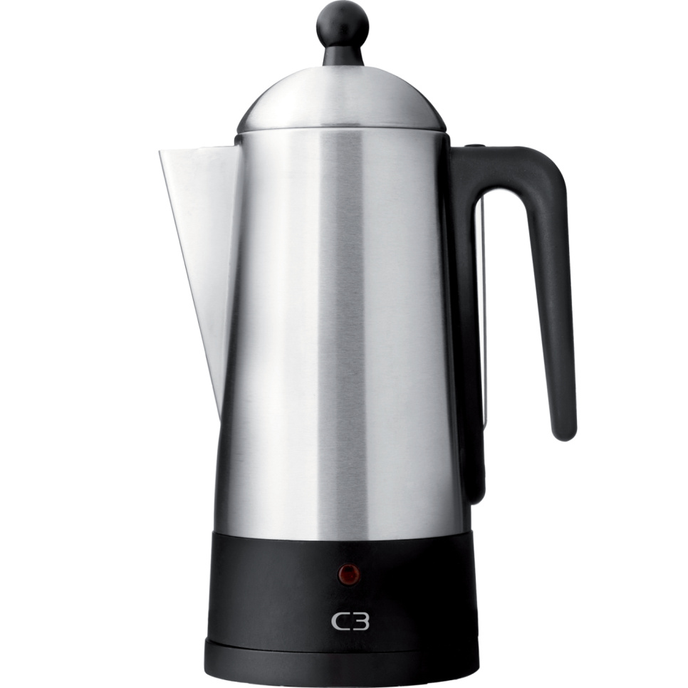 Perkolator, Borstat Rostfritt stål, 10 koppar - C3 i gruppen Te & Kaffe / Brygga kaffe / Kaffebryggare hos The Kitchen Lab (1576-31135)