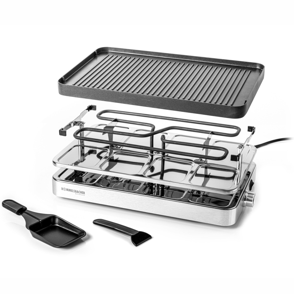 Raclettegrill, 8st spatlar, 37 x 23cm - Rommelsbacher