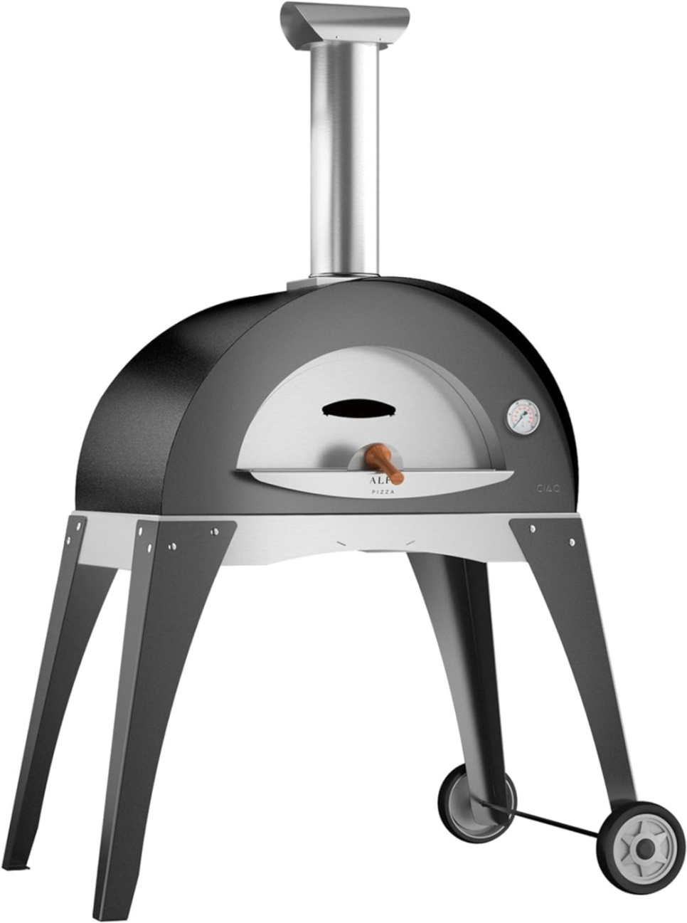 Pizzaugn, vedeldad, Ciao - Alfa Forni - Grå, Ugn och bas i gruppen Grillar, Spisar & Ugnar / Ugnar / Pizzaugnar hos KitchenLab (1590-23274)