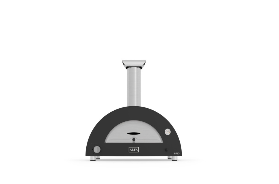 Brio, Pizzaugn, Gas- och Vedeldad, Svart - Alfa Forni