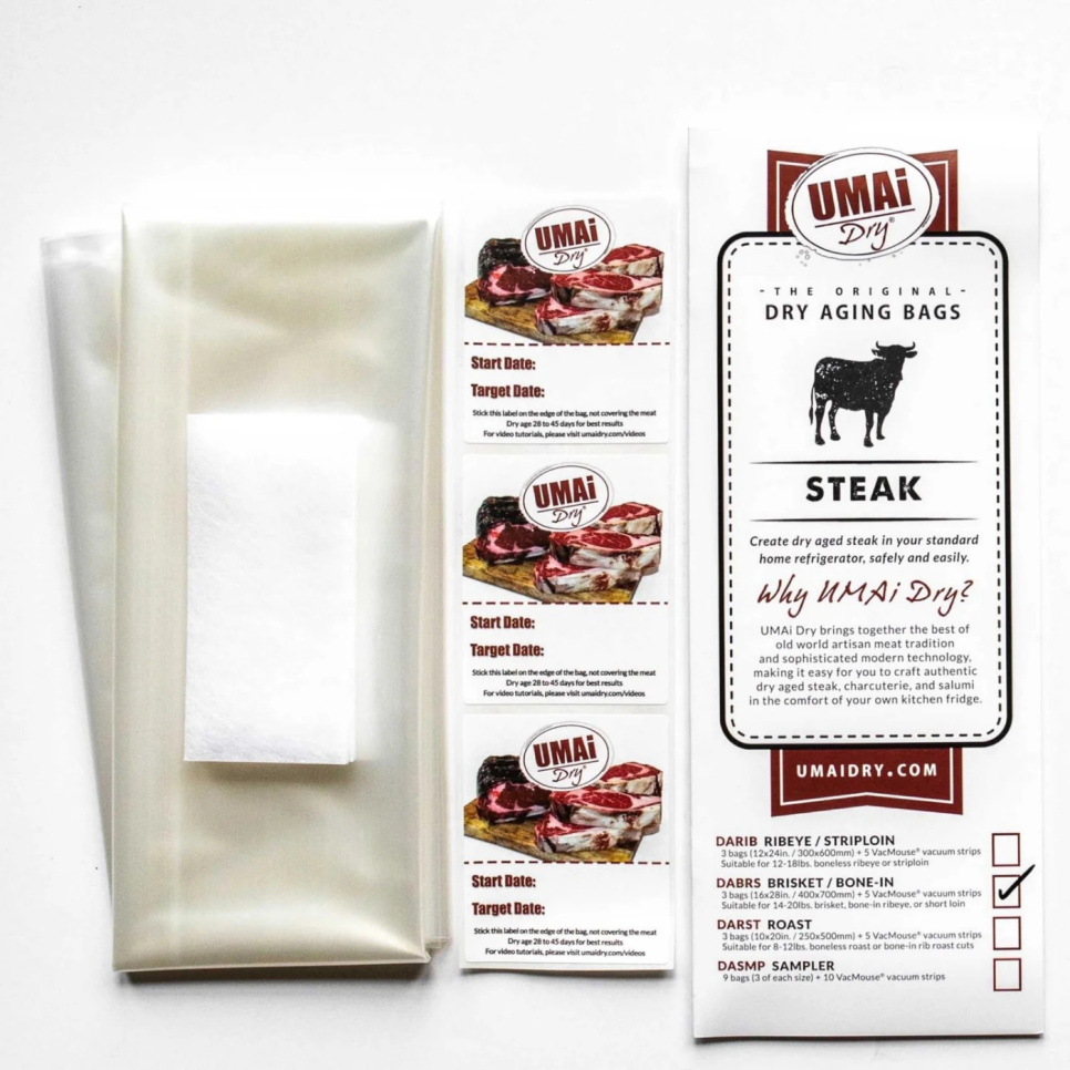 Umai DryAge Bag - Brisket/bone-in, hängmörningspåse 400x700 mm, 3-pack i gruppen Matlagning / Köksredskap / Övriga köksredskap hos The Kitchen Lab (1591-16910)