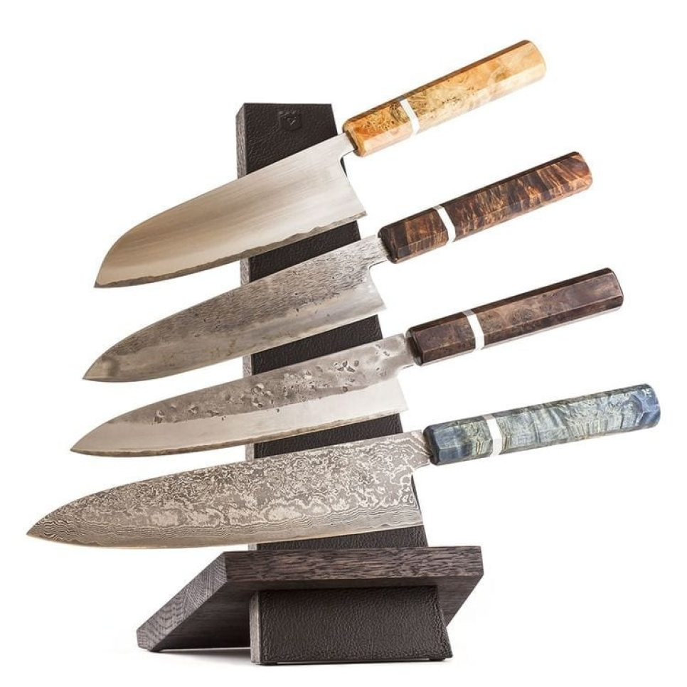 Handgjort knivställ, ek och läder - Piotr The Bear