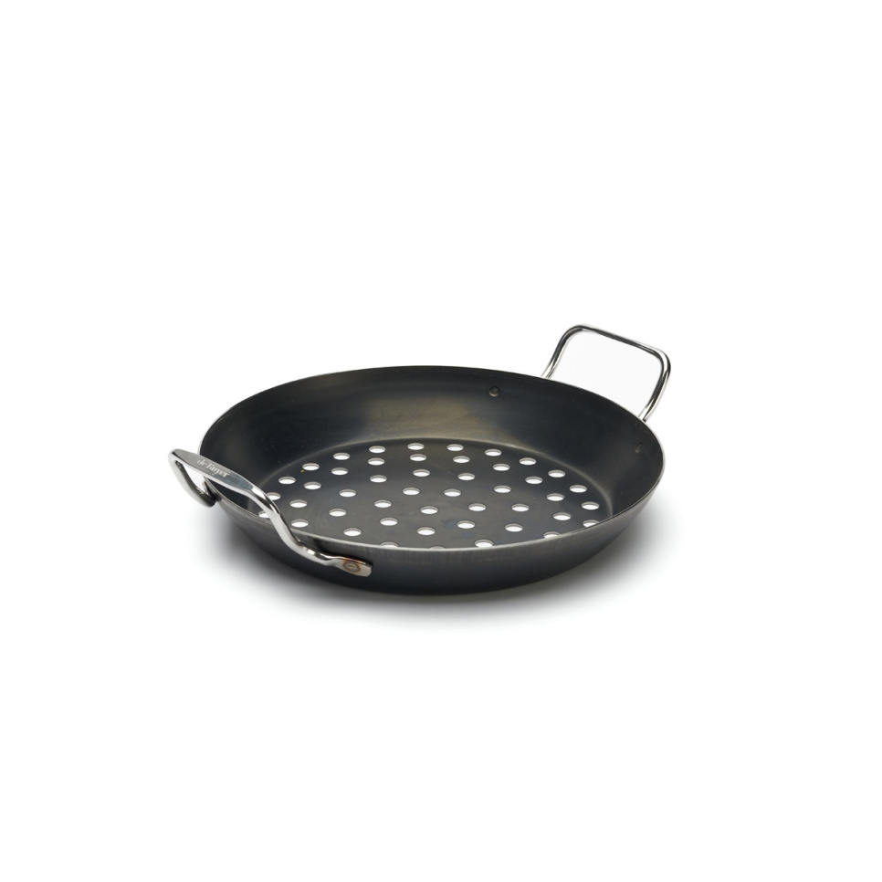 Perforerad kolstålspanna till grill, ø28cm - De Buyer i gruppen Grillar, Spisar & Ugnar / Grilltillbehör / Övriga grilltillbehör hos The Kitchen Lab (1602-27260)