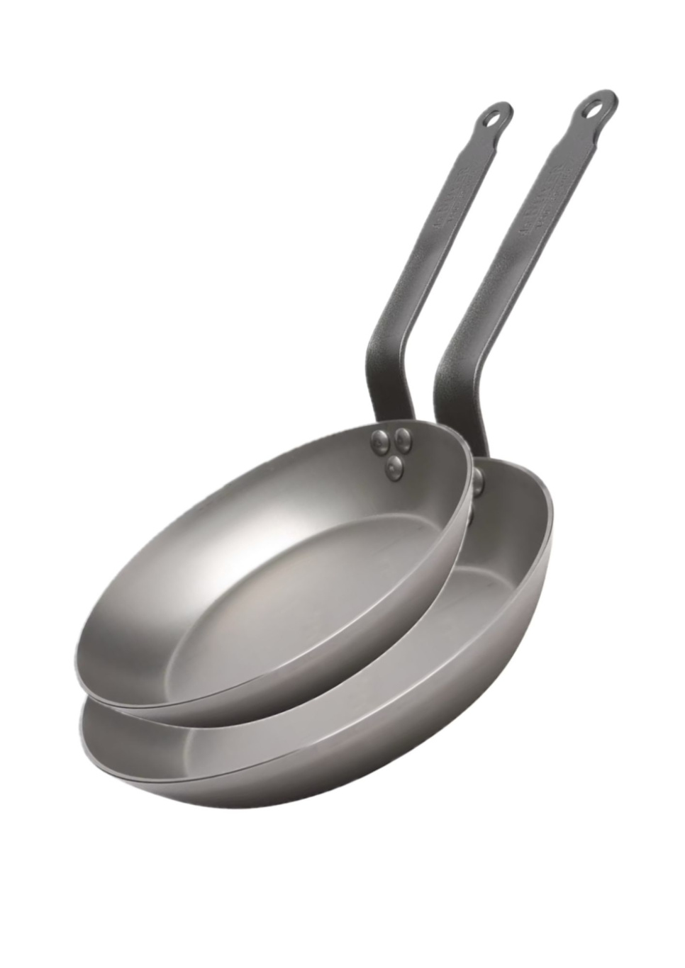 Stekpanneset i kolstål, 28 + 24 cm, Carbone Plus - de Buyer i gruppen Matlagning / Stekkärl / Stekpannor hos The Kitchen Lab (1602-33356)