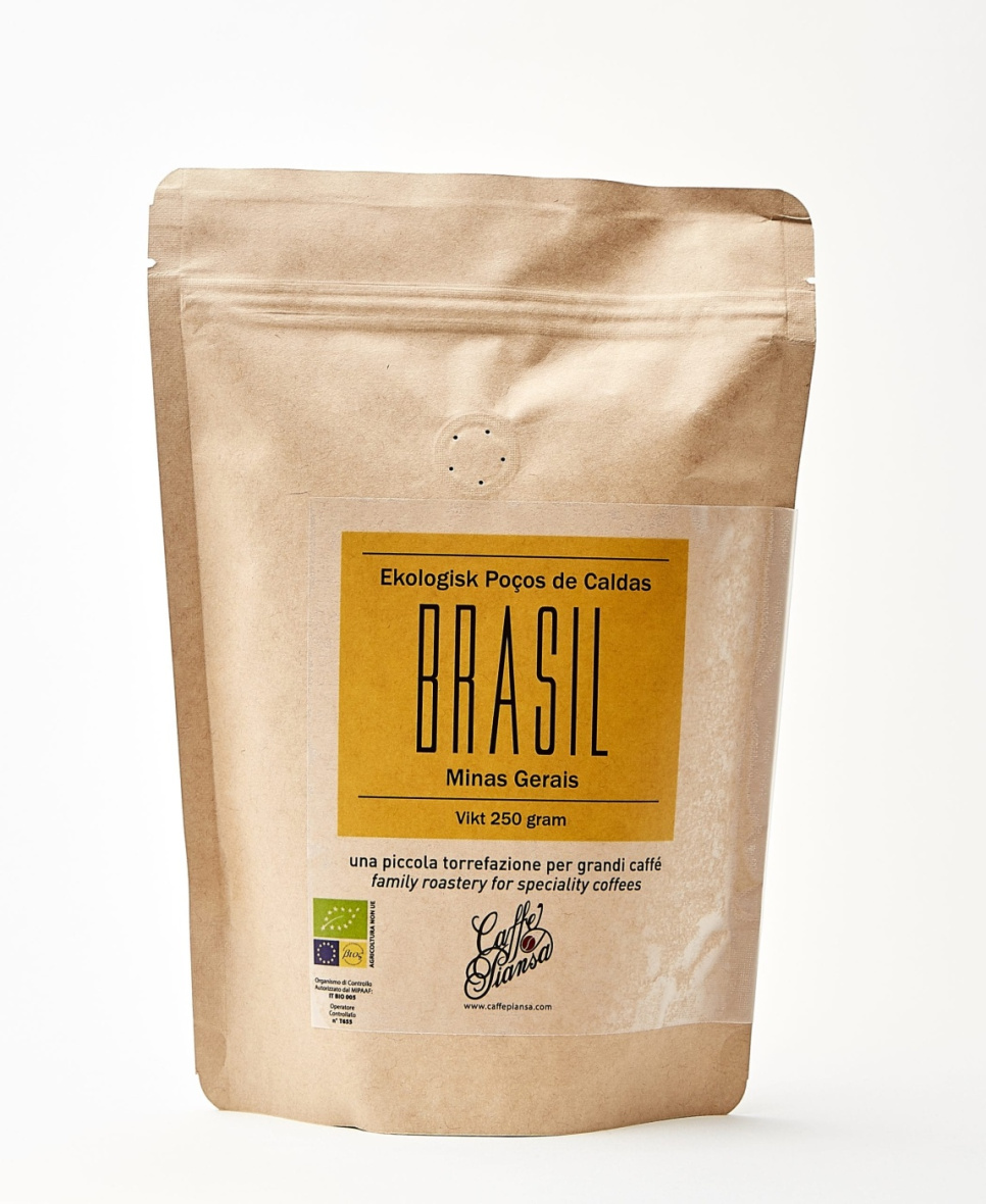 Brasil Minas Gerais Eko single espresso, 250g - Piansa i gruppen Te & Kaffe / Kaffebönor / Espresso hos The Kitchen Lab (1636-16785)