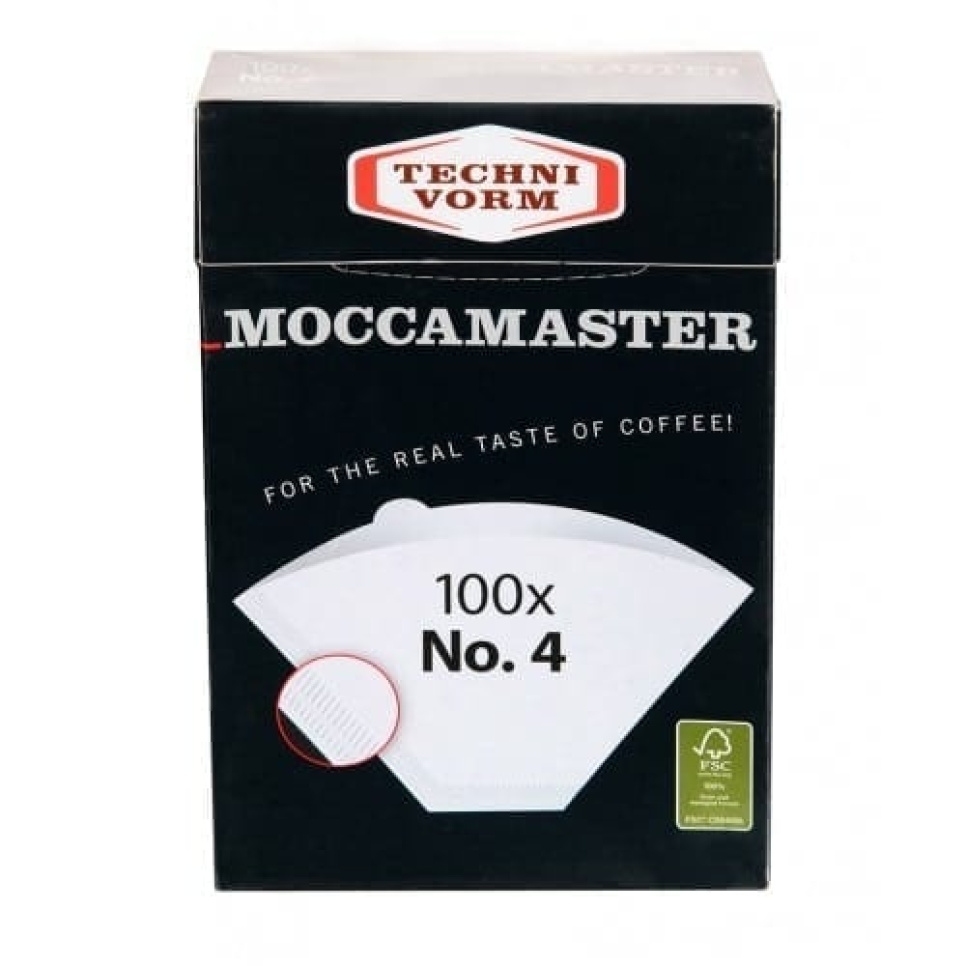 Filter, 1x4 100-pack - Moccamaster i gruppen Te & Kaffe / Kaffetillbehör / Kaffefilter hos KitchenLab (1649-16017)